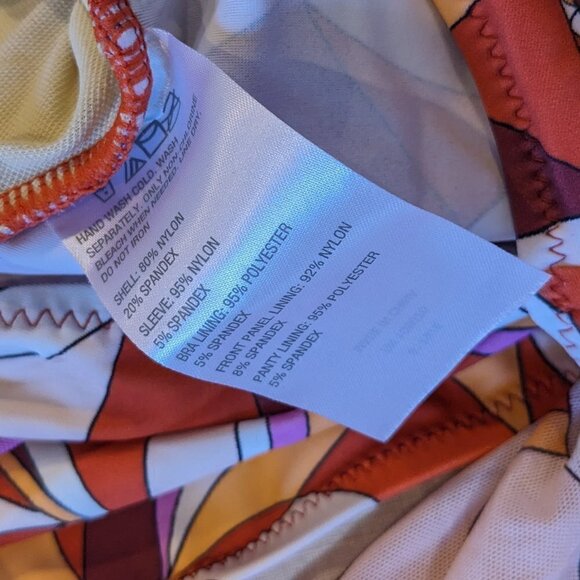 G by Giuliana Jet Set G One-Piece UPF 50 Mesh Sleeve Swimsuit 817-978 NWOT - Picture 11 of 14